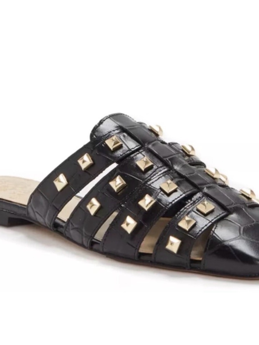 Vince Camuto Women’s Lendinna Black Studded Slide Mules 6.5 M Sandals